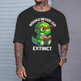Books Never Go Extinct Reading Dinosaur Bookish Nerdy T-Shirt Gifts for Him