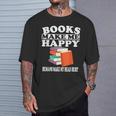 Books Make Me Happy Humans Make My Head Hurt T-Shirt Gifts for Him