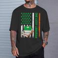 Books US American Flag One Lucky Librarian St Patrick's Day For Women Kids Men T-Shirt Gifts for Him