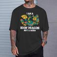 Bookworm Books Reading I Am A Book Dragon T-Shirt Gifts for Him