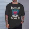 Bookworm Flying Mythical Creature Book Reading Dragon T-Shirt Gifts for Him