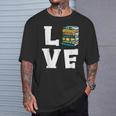 Bookworm Love Book Lover Reading Librarian T-Shirt Gifts for Him