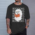 Booooks Cute Ghost Reading Books Halloween For Teacher &Kids T-Shirt Gifts for Him