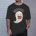 Booooks Ghost Halloween Teacher Book Library Reading T-Shirt Gifts for Him