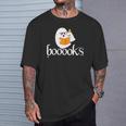 Booooks Halloween Cute Ghost Reading Library Books T-Shirt Gifts for Him