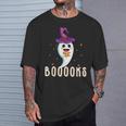 Booooks Halloween Shirts Cute Ghost Book Teacher Reading For Men Women Kids T-Shirt Gifts for Him