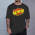 Boy Seven Superhero Comic Book Hero 7th Birthday Boy 7 Years T-Shirt Gifts for Him Boy Seven Superhero Comic Book Hero 7th Birthday Boy 7 Years T-Shirt Gifts for Him