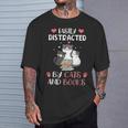 Cat Simply Distracted By Cats And Books T-Shirt Gifts for Him