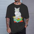 Cats And Books Lover Persian Cat For Men Women Kids T-Shirt Gifts for Him