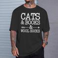 Cats And Books And Wool Socks T-Shirt Gifts for Him