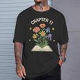 Chapter 11 Floral Book Birthday Reading Lover T-Shirt Gifts for Him