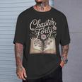 Chapter Forty Book Reading 40th Birthday Flower T-Shirt Gifts for Him
