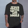 Christian Book Lover Coffee And Jesus Faith Reading T-Shirt Gifts for Him