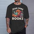 Christmas Teacher Shirt Read More Books Women T-Shirt Gifts for Him