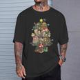 Christmas Tree Library Xmas Lights Tree Book Lover Librarian T-Shirt Gifts for Him