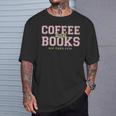 Coffee And Books Sip Then Flip Retro Varsity Reading T-Shirt Gifts for Him