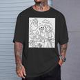 Coloring Book Hamlet Ghost Yorick Castle Shakespeare Play T-Shirt Gifts for Him