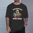 Cool Vintage Easily Distracted By Ducks & Books Lover T-Shirt Gifts for Him Cool Vintage Easily Distracted By Ducks & Books Lover T-Shirt Gifts for Him