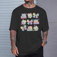 Coquette Bunny Bow Rabbit Teacher Books Easter Retro T-Shirt Gifts for Him