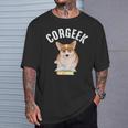 Corgee Lovers Corgeek Book Lovers T-Shirt Gifts for Him Corgee Lovers Corgeek Book Lovers T-Shirt Gifts for Him