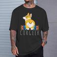 Corgi Corgeek Book Nerd Geek Dog Shirt T-Shirt T-Shirt Gifts for Him Corgi Corgeek Book Nerd Geek Dog Shirt T-Shirt T-Shirt Gifts for Him