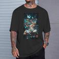 Cosmic Botanical Book Lover Reading T-Shirt Gifts for Him