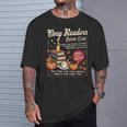 Cozy Reader Book-Club Fall Bookish Booktrovert Librarian T-Shirt Gifts for Him
