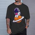 Cute Astronaut Read A Book T-Shirt Gifts for Him