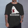 Cute Bookish Halloween Ghost Readers And Book Lovers T-Shirt Gifts for Him