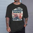 Cute Bookworm Tees Read Banned Books Drink Coffee Small -Adults T-Shirt Gifts for Him
