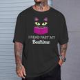 Cute Cat Reading Book Lover Graphic T-Shirt Gifts for Him