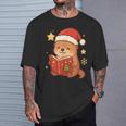 Cute Christmas Book Otter Reading Snowy Holiday Story T-Shirt Gifts for Him