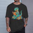 Cute Dinosaur TalesRex Reading Books Lover T-Shirt Gifts for Him