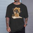 Cute Dog Reading Book Bandana Pup Reader T-Shirt Gifts for Him Cute Dog Reading Book Bandana Pup Reader T-Shirt Gifts for Him