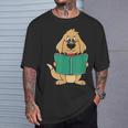Cute Dog Reading A Human Training Book Dog T-Shirt Gifts for Him