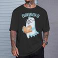 Cute Ghost Book Reading Halloween Teacher Top Men Women Kids T-Shirt Gifts for Him