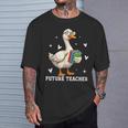 Cute Goose I Love Future Teacher Reading Books T-Shirt Gifts for Him