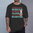 Cute Hamster Reading Book A Woman Can Not Survive On Books T-Shirt Gifts for Him Cute Hamster Reading Book A Woman Can Not Survive On Books T-Shirt Gifts for Him
