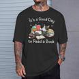 Cute It's a Good Day To Read a Book Cat Bookworm T-Shirt Gifts for Him Cute It's a Good Day To Read a Book Cat Bookworm T-Shirt Gifts for Him