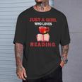 Cute Just A Girl Who Loves Reading Books Women And Girls T-Shirt Gifts for Him