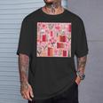Cute Pink Book Pattern Book Lover T-Shirt Gifts for Him Cute Pink Book Pattern Book Lover T-Shirt Gifts for Him
