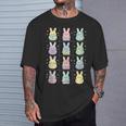 Cute Reading Bunny Book Lover Literary Woodland Animals T-Shirt Gifts for Him