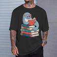 Cute Reading Seal On Books Book Lover T-Shirt Gifts for Him