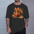 Cute Turkey Reading Book Lovers Bow Thanksgiving T-Shirt Gifts for Him Cute Turkey Reading Book Lovers Bow Thanksgiving T-Shirt Gifts for Him