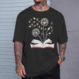 Dandelion Floral Book Reading Lovers Graphics T-Shirt Gifts for Him Dandelion Floral Book Reading Lovers Graphics T-Shirt Gifts for Him