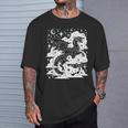 Dark Academia Fantasy Dragon Book Lover Bookish Goblincore T-Shirt Gifts for Him