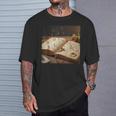 Dark Academia Vintage Book And Floating Letters Graphic T-Shirt Gifts for Him