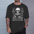 Death By TBR Reading Book Lover Bookworm Bibliophile Reader T-Shirt Gifts for Him
