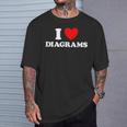 Diagram Heart Cute Schematic Plan Book Blueprint Fan T-Shirt Gifts for Him