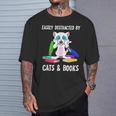 Distracted By Cats Coffee And Books T-Shirt Gifts for Him Distracted By Cats Coffee And Books T-Shirt Gifts for Him